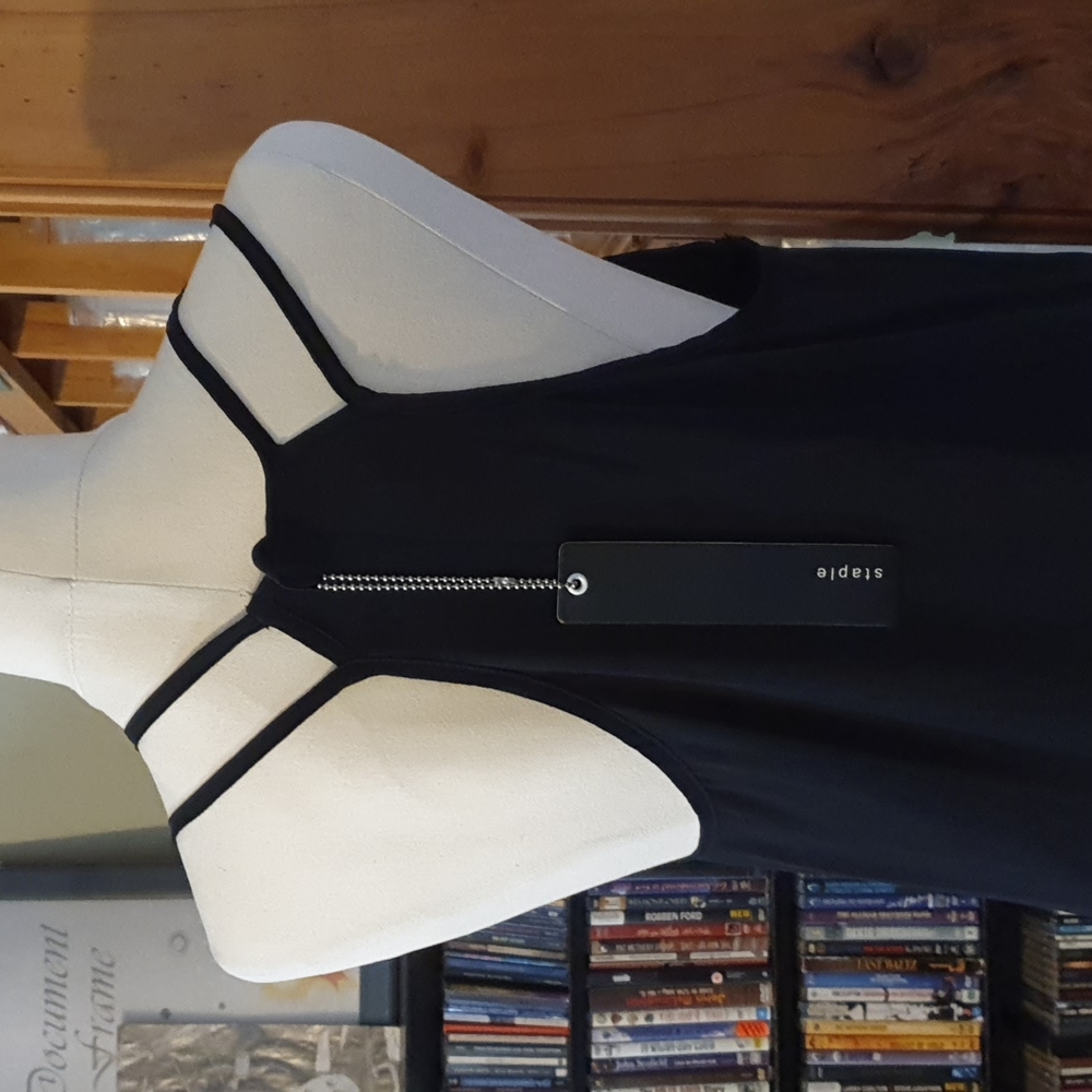 COPY - Black chiffon fully lined dress - Picture 4 of 6